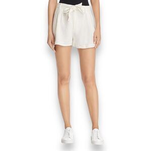 Joie White Belted Lined Linen Shorts Women's 4 Beach Coastal Vacation